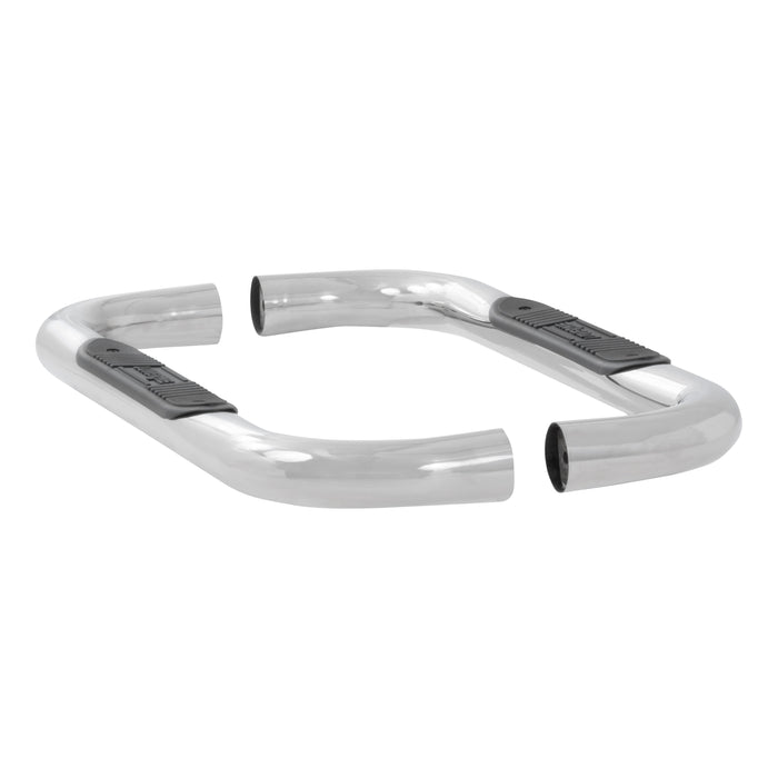 Luverne 460711 LUVERNE 460711 Round Nerf Bars (3 Inch Tubular Polished Stainless Steel)-1 Pair - Truck Part Superstore