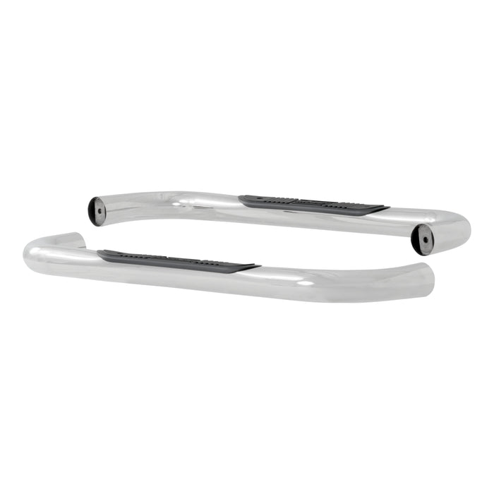 Luverne 460711 LUVERNE 460711 Round Nerf Bars (3 Inch Tubular Polished Stainless Steel)-1 Pair - Truck Part Superstore