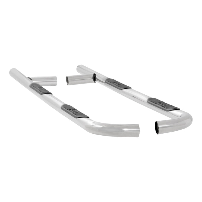 Luverne 460718 LUVERNE 460718 Round Nerf Bars (3 Inch Tubular Polished Stainless Steel)-1 Pair - Truck Part Superstore