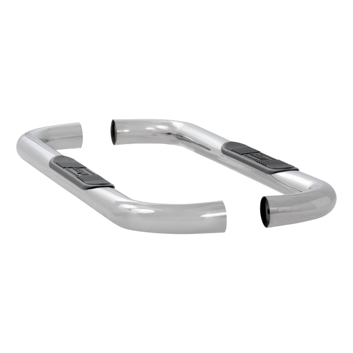 Luverne 460921 LUVERNE 460921 Round Nerf Bars (3 Inch Tubular Polished Stainless Steel)-1 Pair - Truck Part Superstore