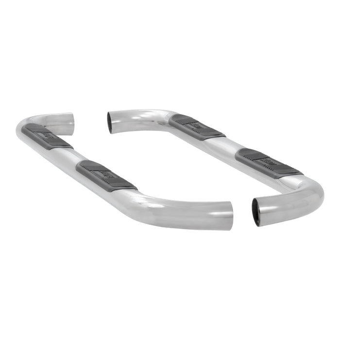 Luverne 460922 LUVERNE 460922 Round Nerf Bars (3 Inch Tubular Polished Stainless Steel)-1 Pair - Truck Part Superstore