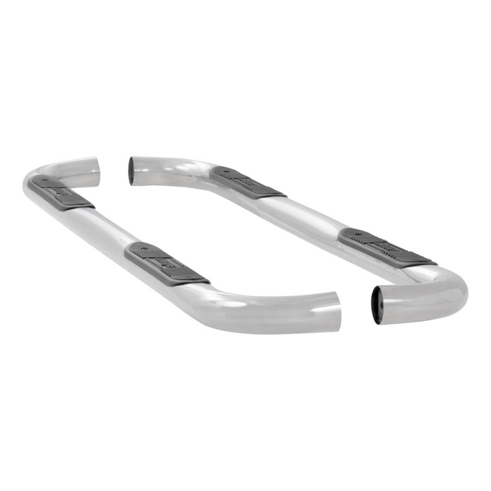 Luverne 460923 LUVERNE 460923 Round Nerf Bars (3 Inch Tubular Polished Stainless Steel)-1 Pair - Truck Part Superstore
