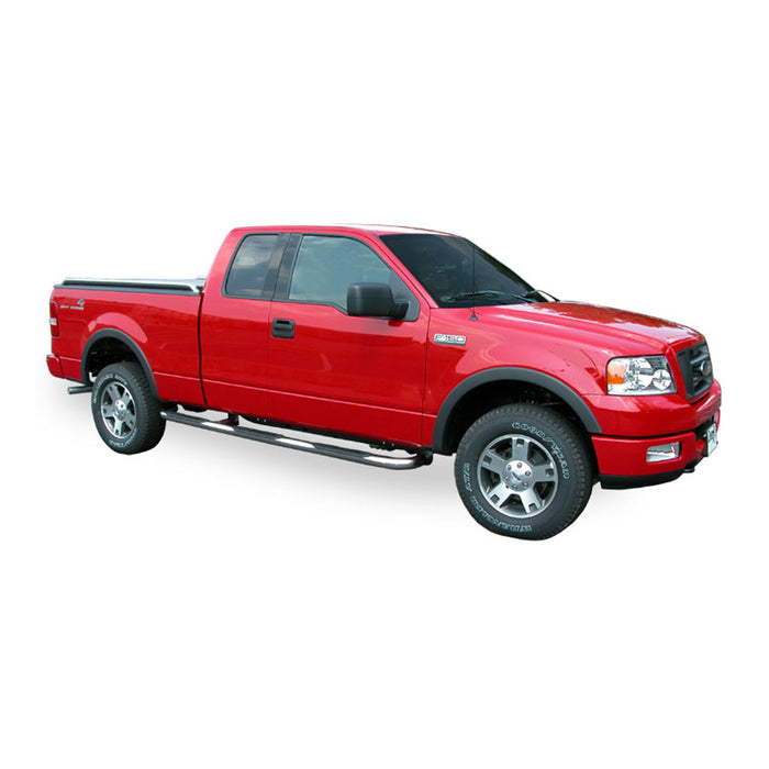 Luverne 460927 LUVERNE 460927 Round Nerf Bars (3 Inch Tubular Polished Stainless Steel)-1 Pair - Truck Part Superstore