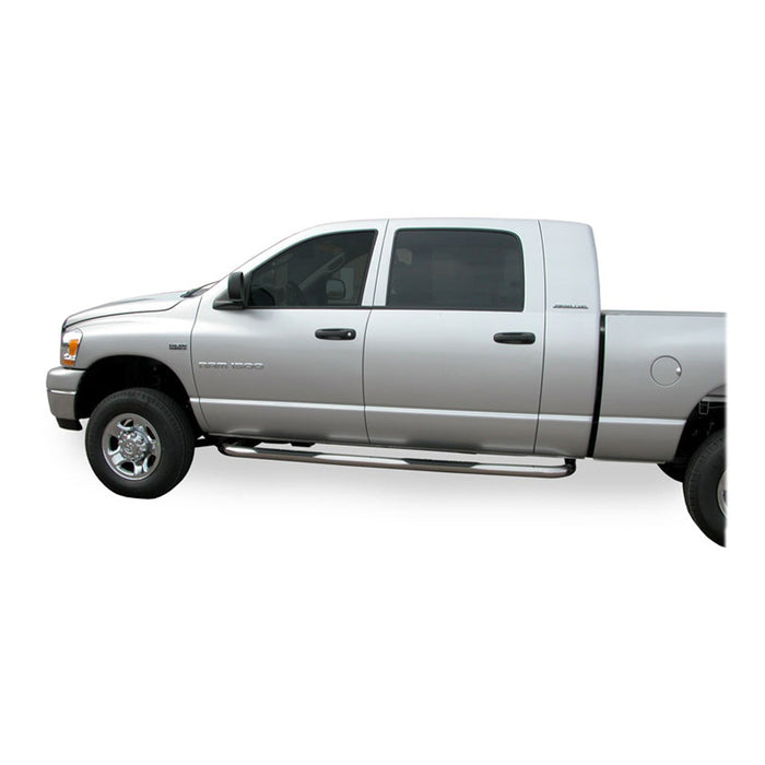 Luverne 461035 LUVERNE 461035 Round Nerf Bars (3 Inch Tubular Polished Stainless Steel)-1 Pair - Truck Part Superstore