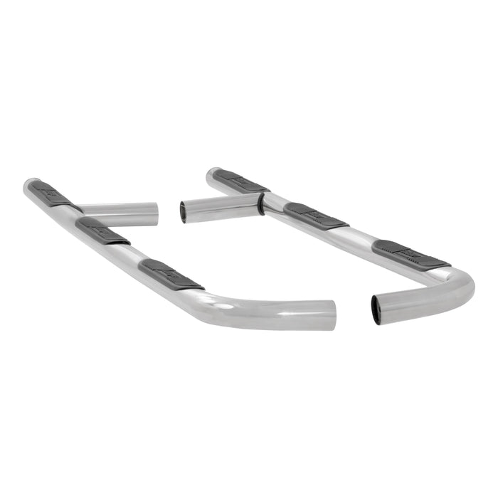 Luverne 461437 LUVERNE 461437 Round Nerf Bars (3 Inch Tubular Polished Stainless Steel)-1 Pair - Truck Part Superstore