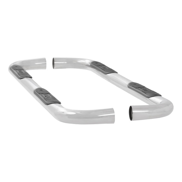 Luverne 461512 LUVERNE 461512 Round Nerf Bars (3 Inch Tubular Polished Stainless Steel)-1 Pair - Truck Part Superstore