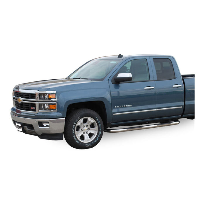 Luverne 461512 LUVERNE 461512 Round Nerf Bars (3 Inch Tubular Polished Stainless Steel)-1 Pair - Truck Part Superstore