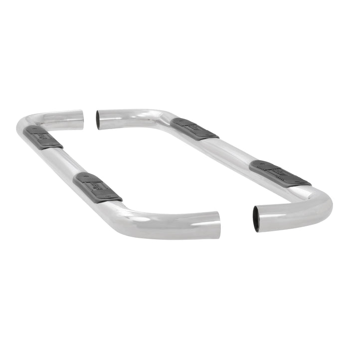 Luverne 461514 LUVERNE 461514 Round Nerf Bars (3 Inch Tubular Polished Stainless Steel)-1 Pair - Truck Part Superstore