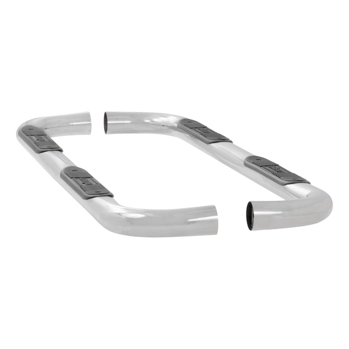 Luverne 461516 LUVERNE 461516 Round Nerf Bars (3 Inch Tubular Polished Stainless Steel)-1 Pair - Truck Part Superstore