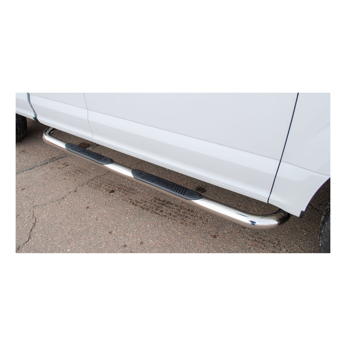 Luverne 461522 LUVERNE 461522 Round Nerf Bars (3 Inch Tubular Polished Stainless Steel)-1 Pair - Truck Part Superstore