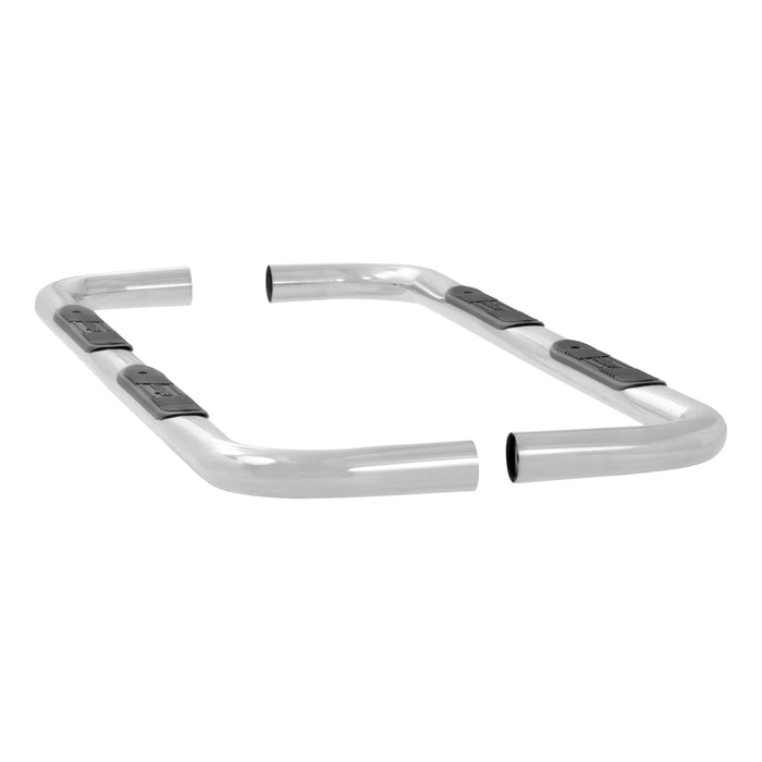 Luverne 461724 LUVERNE 461724 Round Nerf Bars (3 Inch Tubular Polished Stainless Steel)-1 Pair - Truck Part Superstore