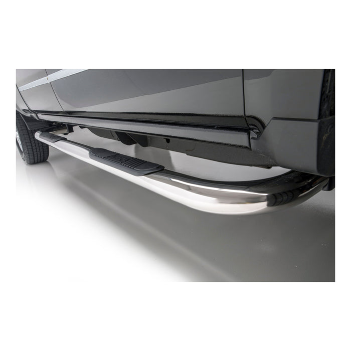 Luverne 461724 LUVERNE 461724 Round Nerf Bars (3 Inch Tubular Polished Stainless Steel)-1 Pair - Truck Part Superstore