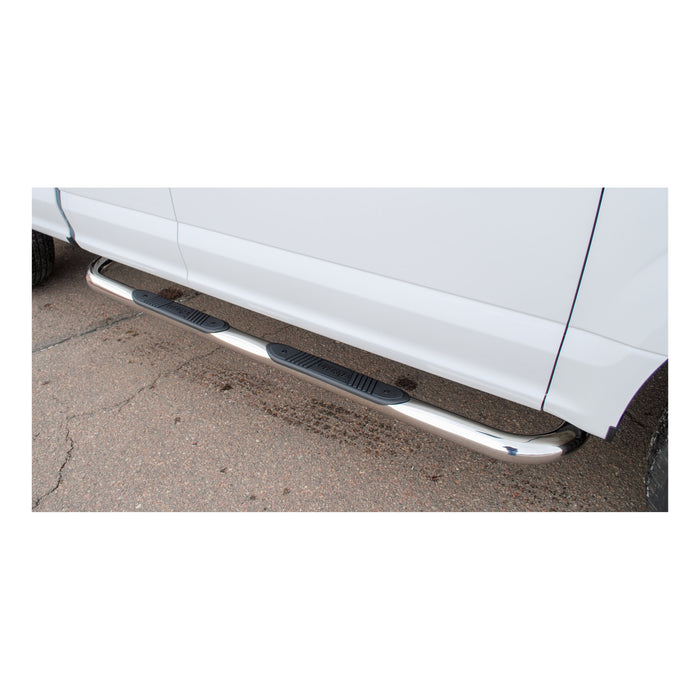 Luverne 461724 LUVERNE 461724 Round Nerf Bars (3 Inch Tubular Polished Stainless Steel)-1 Pair - Truck Part Superstore