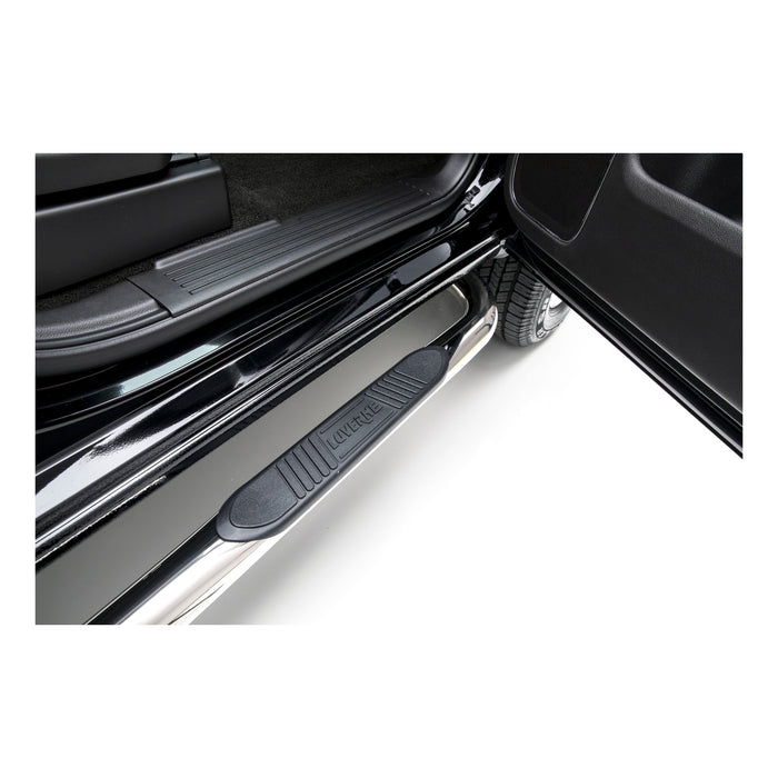 Luverne 461725 LUVERNE 461725 Round Nerf Bars (3 Inch Tubular Polished Stainless Steel)-1 Pair - Truck Part Superstore
