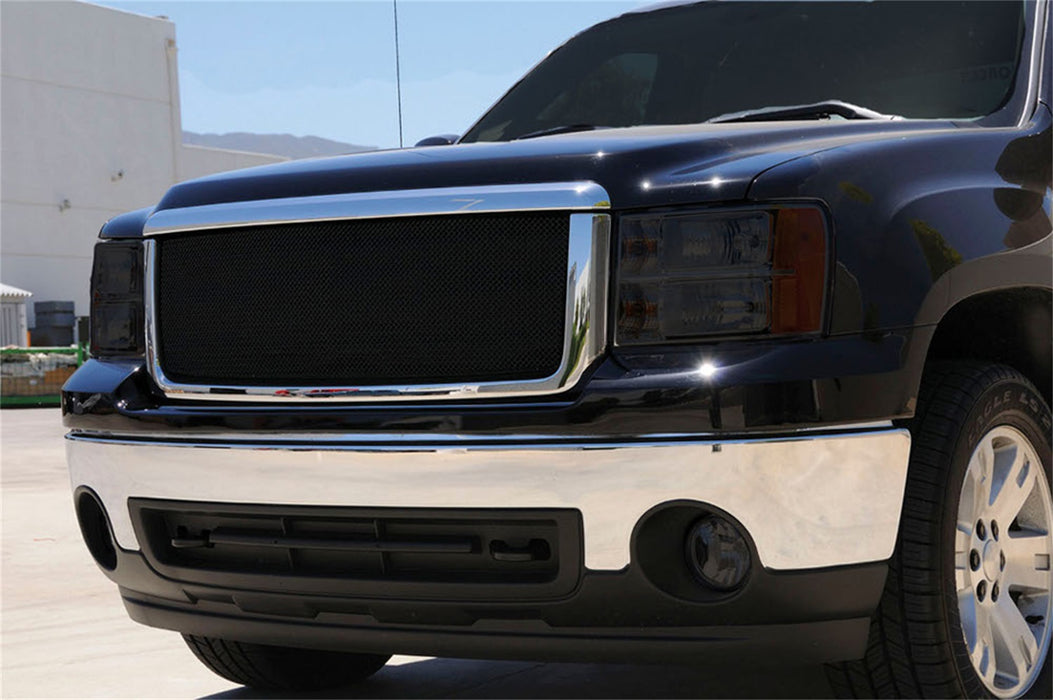 T-Rex Grilles 46206 Sport Series Grille; Small Mesh; Mild Steel; Black; 1 Pc; Overlay; - Truck Part Superstore