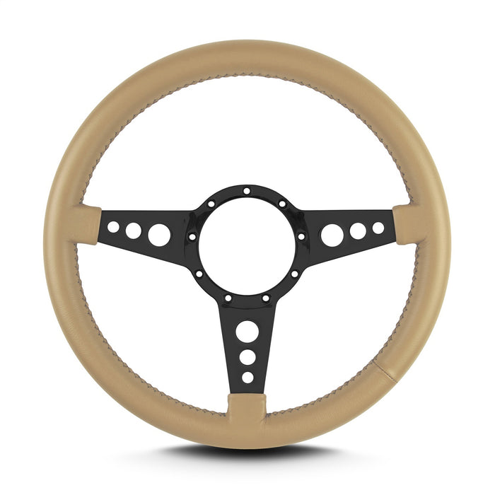 Lokar 46209 Lecarra Mark 4 GT Steering Wheel; Tan; Black Spokes; 14 in. Standard Grip; - Truck Part Superstore