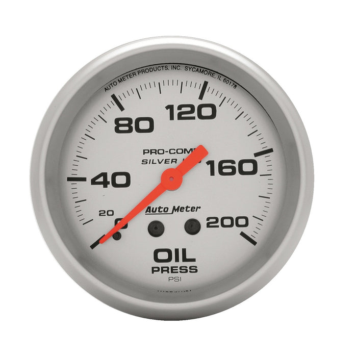 AutoMeter 4622 GAUGE; OIL PRESS; 2 5/8in.; 200PSI; LIQUID FILLED MECH; ULTRA-LITE - Truck Part Superstore