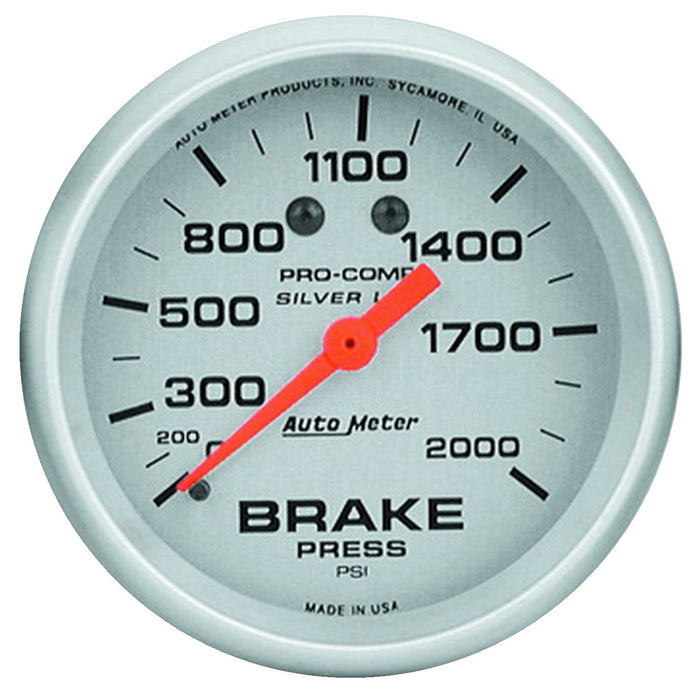 AutoMeter 4626 GAUGE; BRAKE PRESS; 2 5/8in.; 2000PSI; LIQUID FILLED MECH; ULTRA-LITE - Truck Part Superstore