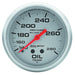 AutoMeter 4641 GAUGE; OIL TEMP; 2 5/8in.; 140-280deg.F; 8FT.; LIQUID FILLED MECH; ULTRA-LITE - Truck Part Superstore