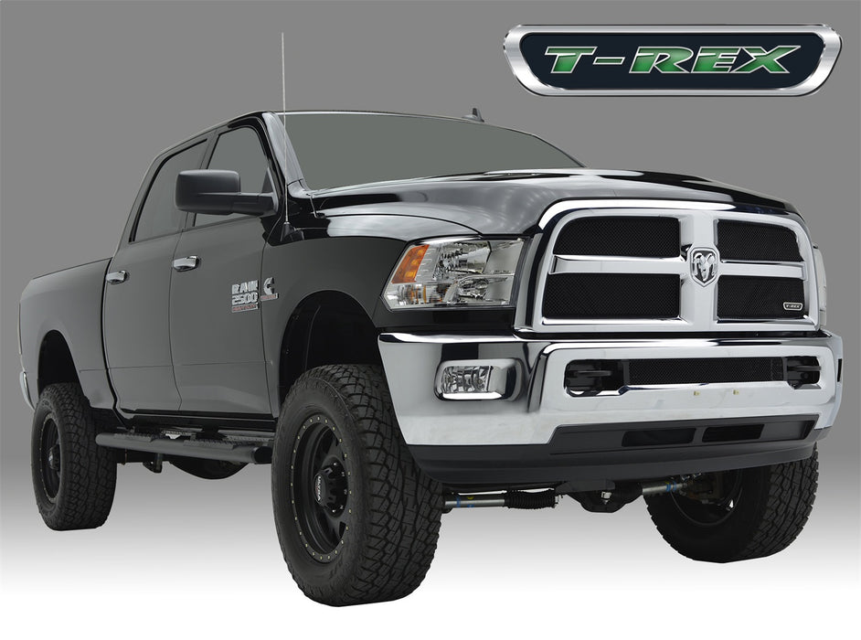 T-Rex Grilles 46452 Sport Series Grille; Small Mesh; Mild Steel; Black; 2 Pc; Overlay; - Truck Part Superstore