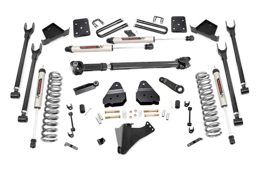 Rough Country 56071 6 Inch Ford 4-Link Suspension Lift Kit 3.5 Inch Axle Diam W/Overload Springsw/Front Drive Shaft & V2 Shocks 17-19 F-250/350 4WD Diesel Rough Country - Truck Part Superstore