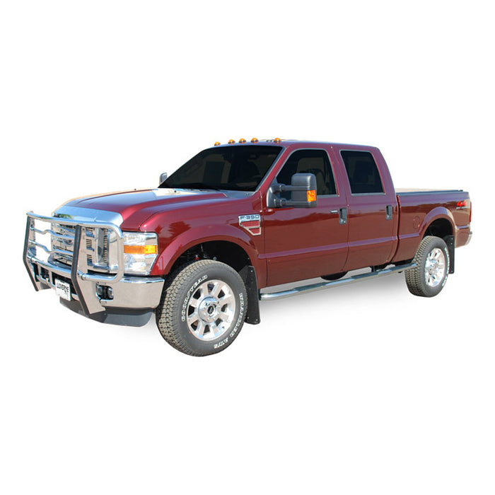 Luverne 469929 LUVERNE 469929 Round Nerf Bars (3 Inch Tubular Polished Stainless Steel)-1 Pair - Truck Part Superstore