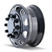 IONBILT IB02-24810MF IB02 (IB02) FRONT BLACK/MILLED SPOKES 24.5X8.25 10x285.75 168MM 220.1MM - Truck Part Superstore