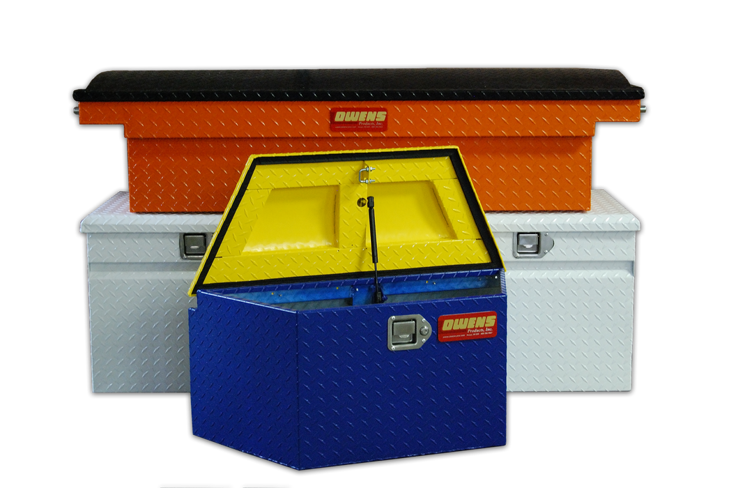 Owens Products 47001 Truck Tool Box Garrison Series Underbody Chest / 24 Inch / Diamond Tread Aluminum / Bright Polished / Owens Products - Truck Part Superstore