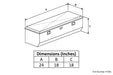 Owens Products 47001 Truck Tool Box Garrison Series Underbody Chest / 24 Inch / Diamond Tread Aluminum / Bright Polished / Owens Products - Truck Part Superstore