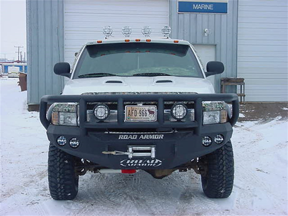 Road Armor 47012B Stealth Winch Front Bumper; Titan II Guard; Satin Black; - Truck Part Superstore