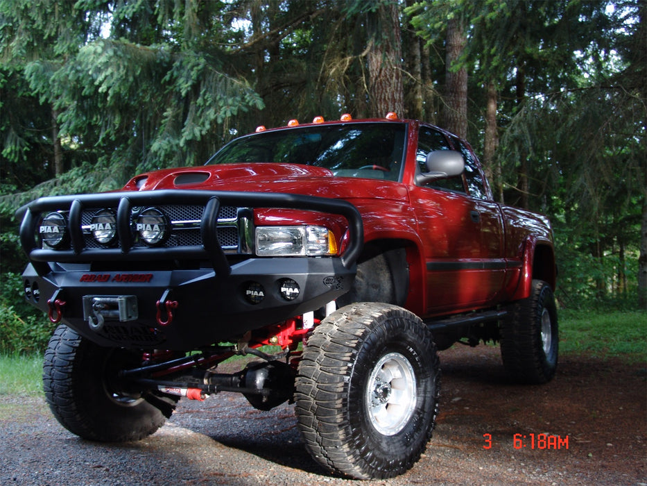 Road Armor 47012B Stealth Winch Front Bumper; Titan II Guard; Satin Black; - Truck Part Superstore