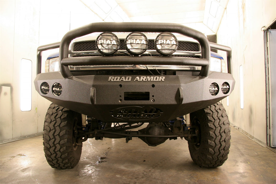 Road Armor 47015B Stealth Winch Front Bumper; Lonestar Guard; Satin Black; - Truck Part Superstore