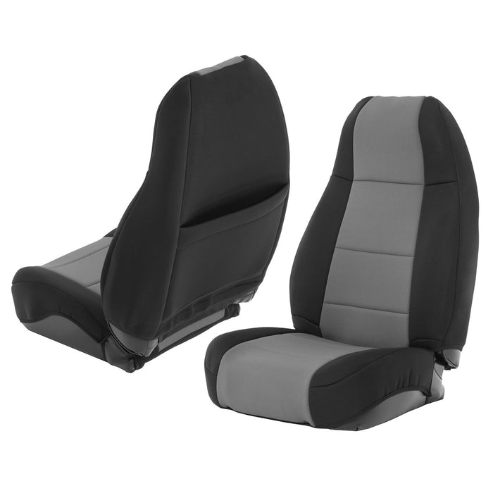 Smittybilt 471022 Neoprene Seat Cover 76-90 Wrangler CJ/YJ Set Front/Rear Charcoal Smittybilt - Truck Part Superstore