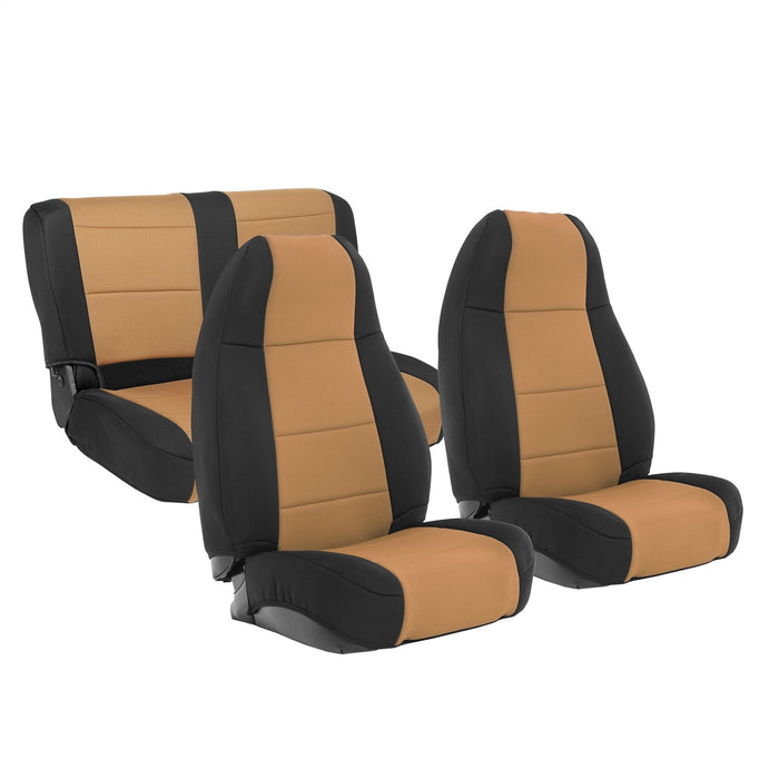 Smittybilt 471025 Neoprene Seat Cover 76-90 Wrangler CJ/YJ Set Front/Rear Tan Smittybilt - Truck Part Superstore
