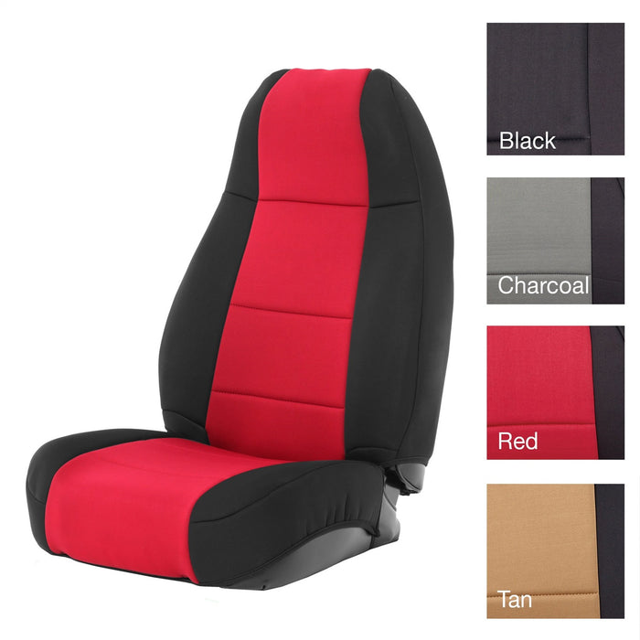 Smittybilt 471030 Neoprene Seat Cover 76-90 Wrangler CJ/YJ Set Front/Rear Red Smittybilt - Truck Part Superstore
