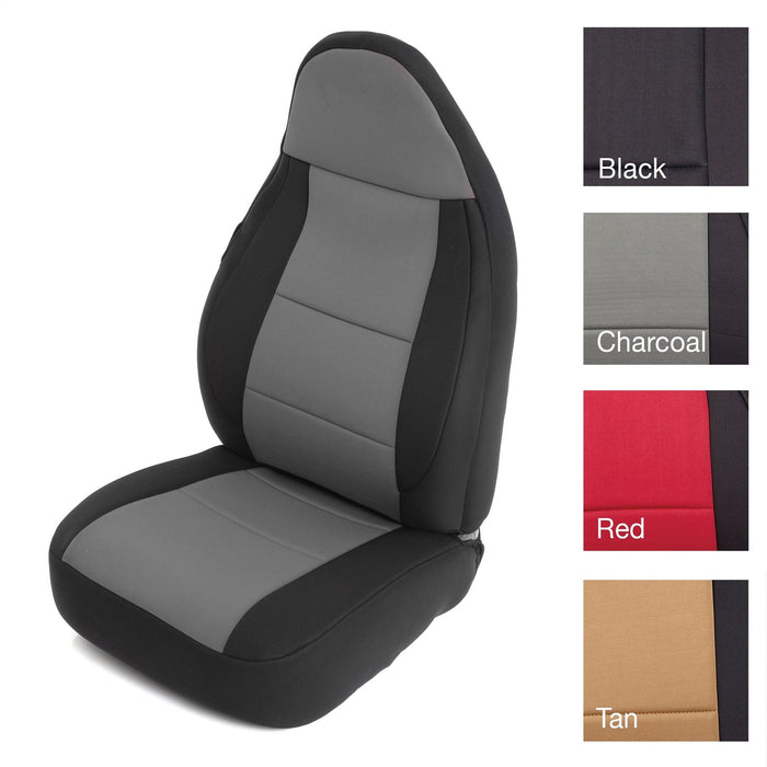 Smittybilt 471222 Neoprene Seat Cover 97-02 Wrangler TJ Set Front/Rear Charcoal Smittybilt - Truck Part Superstore