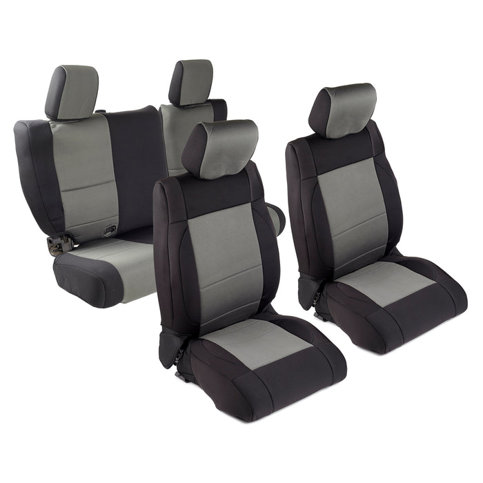 Smittybilt 471622 Neoprene Seat Cover 13-18 Wrangler JK 4 DR Set Front/Rear Charcoal Smittybilt - Truck Part Superstore