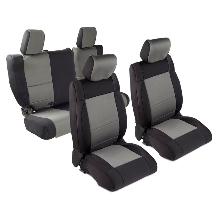 Smittybilt 471822 Neoprene Seat Cover 2007 Wrangler JK 4 DR Set Front/Rear Charcoal Smittybilt - Truck Part Superstore