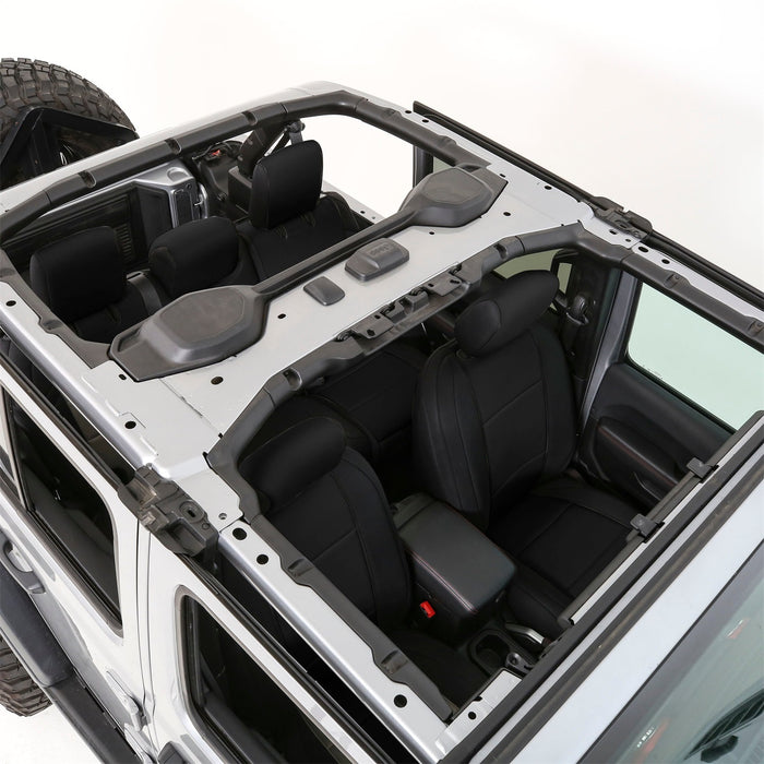 Smittybilt 472101 Jeep JL Neoprene Front and Rear Seat Cover Set Wrangler JL 4-Door Black/Black Smittybilt - Truck Part Superstore