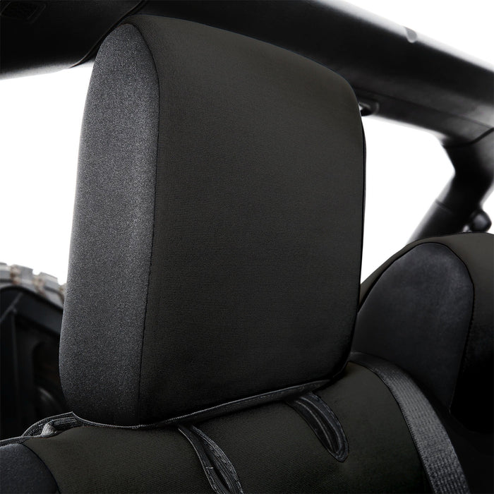 Smittybilt 472101 Jeep JL Neoprene Front and Rear Seat Cover Set Wrangler JL 4-Door Black/Black Smittybilt - Truck Part Superstore