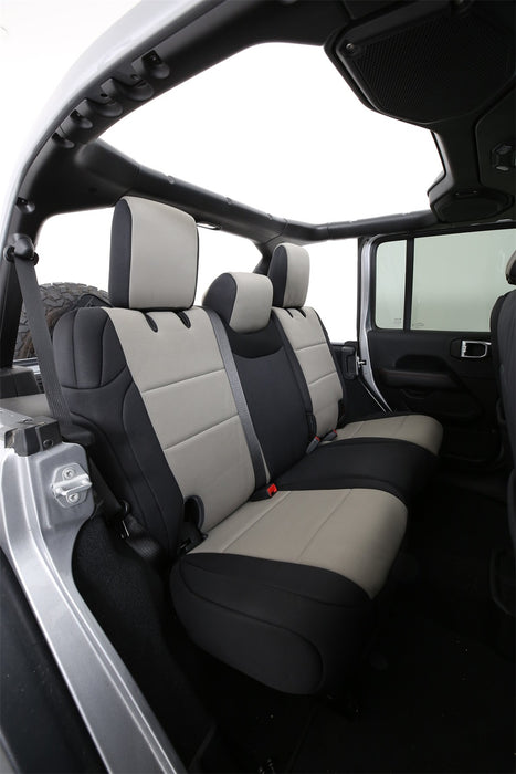 Smittybilt 472122 Jeep JL Neoprene Front and Rear Seat Cover Set Wrangler JL 4-Door Black/Gray Smittybilt - Truck Part Superstore