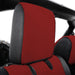 Smittybilt 472130 Jeep JL Neoprene Front and Rear Seat Cover Set Wrangler JL 4-Door Black/Red Smittybilt - Truck Part Superstore