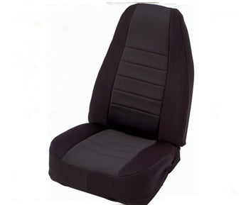 Smittybilt 47301 Neoprene Seat Cover Rear 80-86 Jeep CJ Black/Black Smittybilt - Truck Part Superstore