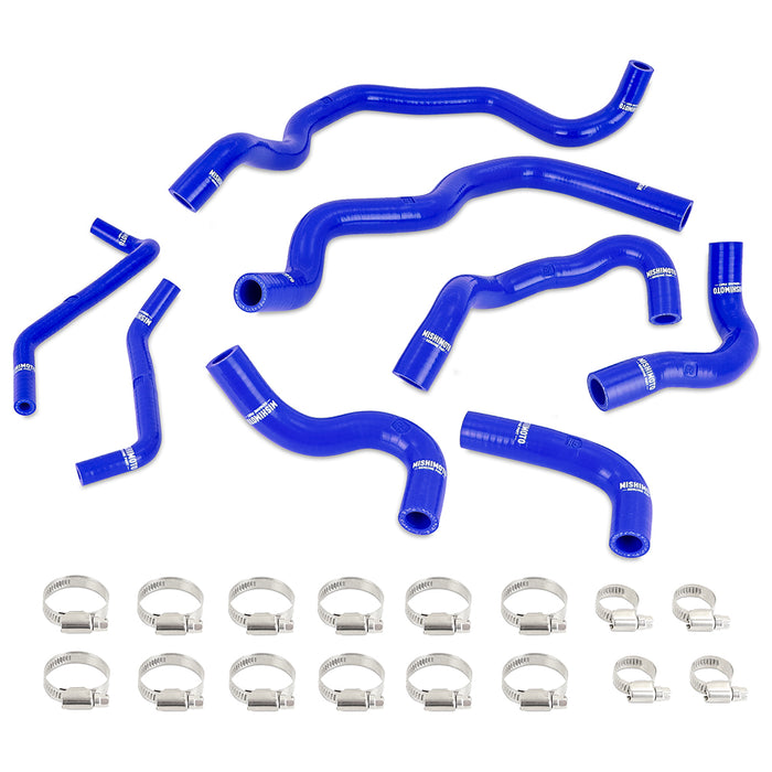 Mishimoto MMHOSE-Q50-16ANCBL Silicone Intercooler Coolant Hose Kit, fits Infiniti Q50/Q60 3.0T 2016+, Blue - Truck Part Superstore