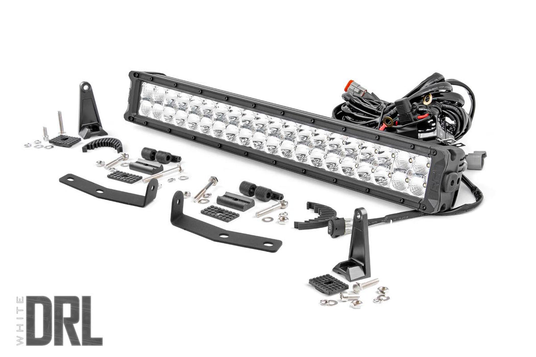 Rough Country 70646DRL Nissan 20 Inch LED Bumper Kit Chrome Series w/White DRL 16-20 Titan XD Rough Country - Truck Part Superstore