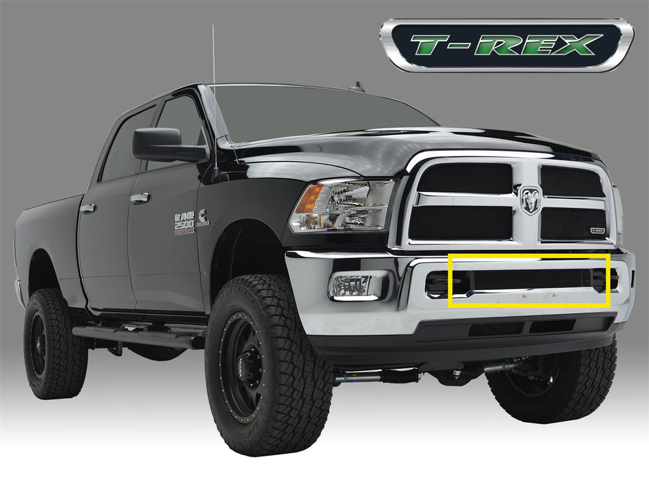 T-Rex Grilles 47452 Sport Series Bumper Grille; Small Mesh; Mild Steel; Black; 1 Pc; Replacement; - Truck Part Superstore