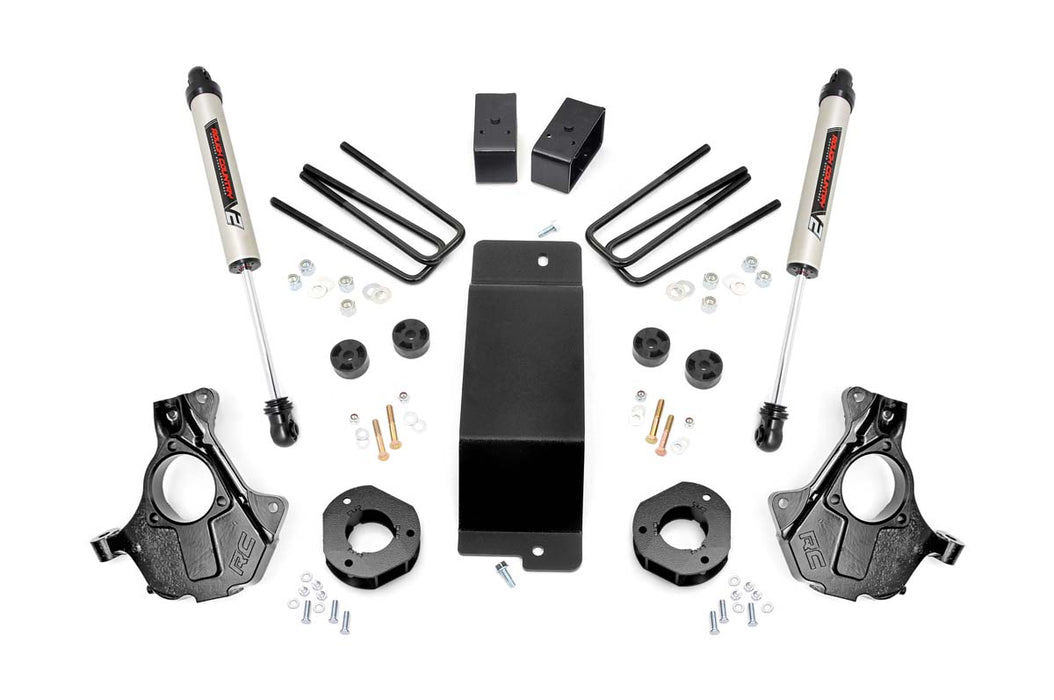 Rough Country 12470 3.5 Inch Suspension Lift Knuckle Kit w/V2 Monotube 14-18 Silverado/Sierra 1500 4WD Cast Steel Rough Country - Truck Part Superstore