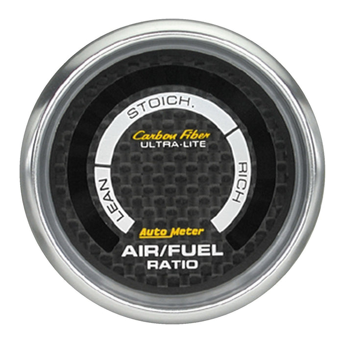 AutoMeter 4775 GAUGE; AIR/FUEL RATIO-NARROWBAND; 2 1/16in.; LEAN-RICH; LED ARRAY; CARBON FIBER - Truck Part Superstore