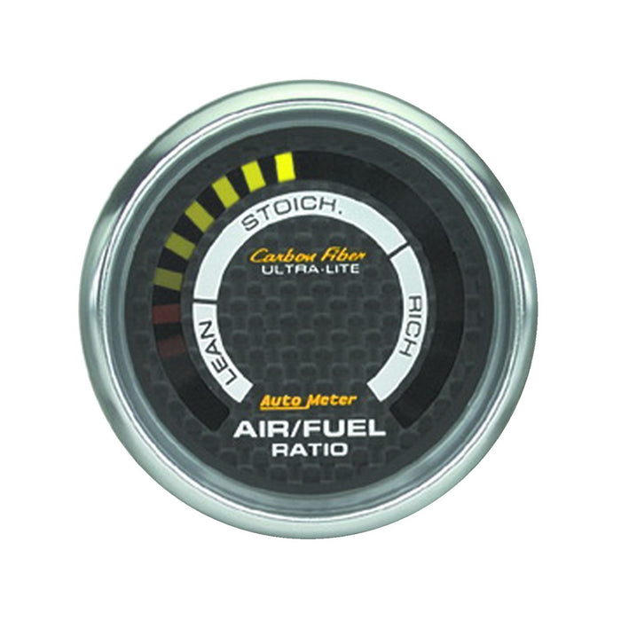 AutoMeter 4775 GAUGE; AIR/FUEL RATIO-NARROWBAND; 2 1/16in.; LEAN-RICH; LED ARRAY; CARBON FIBER - Truck Part Superstore