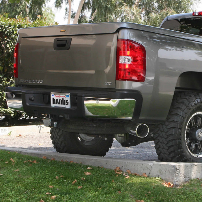 Banks Power 47784 Monster Exhaust System; Single; S/S-Chrome Tip-07-10 Chevy 6.6L LMM; ECSB-CCLB - Truck Part Superstore